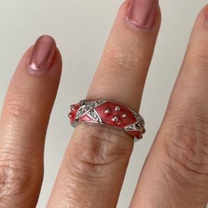 Red enamel ring